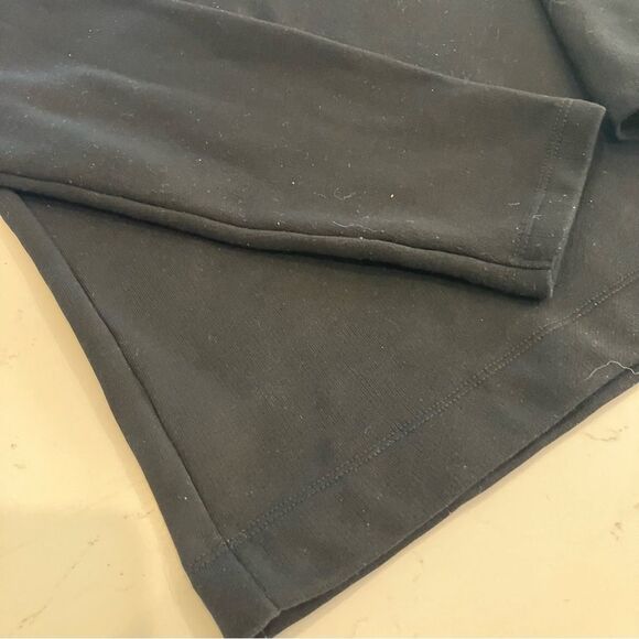 LOFT Black Ruffled Collar with Buttons Sweatshirt Top Size Large - Picture 3 of 9